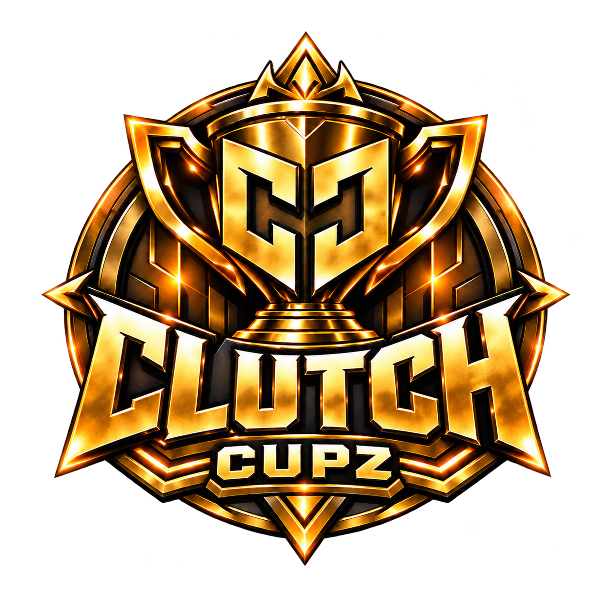 Goldenes Clutch Cupz Logo
